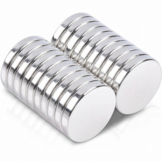 Pacchetto con 20 magneti neodimio, 18 x 3 mm piccoli magneti extra forti, magneti per lavagne magnetiche, forte magnetico rotondo per frigorifero, lavagna bianca, ufficio di hobby magneti per frigorifero magneti terrestri rari