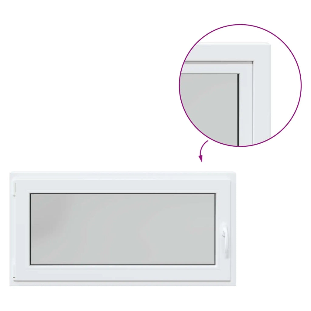 Finestra per Soffitta RISOR 120 x 60 cm PVC e Vetro Bianco CFW7793089