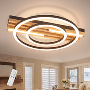 ZMH Plafoniera LED moderna 34W 38cm con 2 anelli e telecomando ideale per soggiorno camera da letto cucina