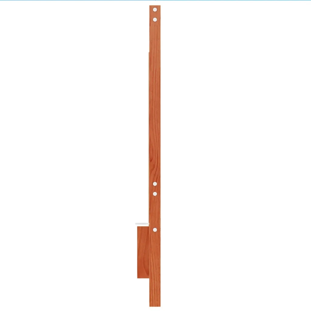 Testiera Marrone Cera 135 cm in Legno Massello di Pino 844333