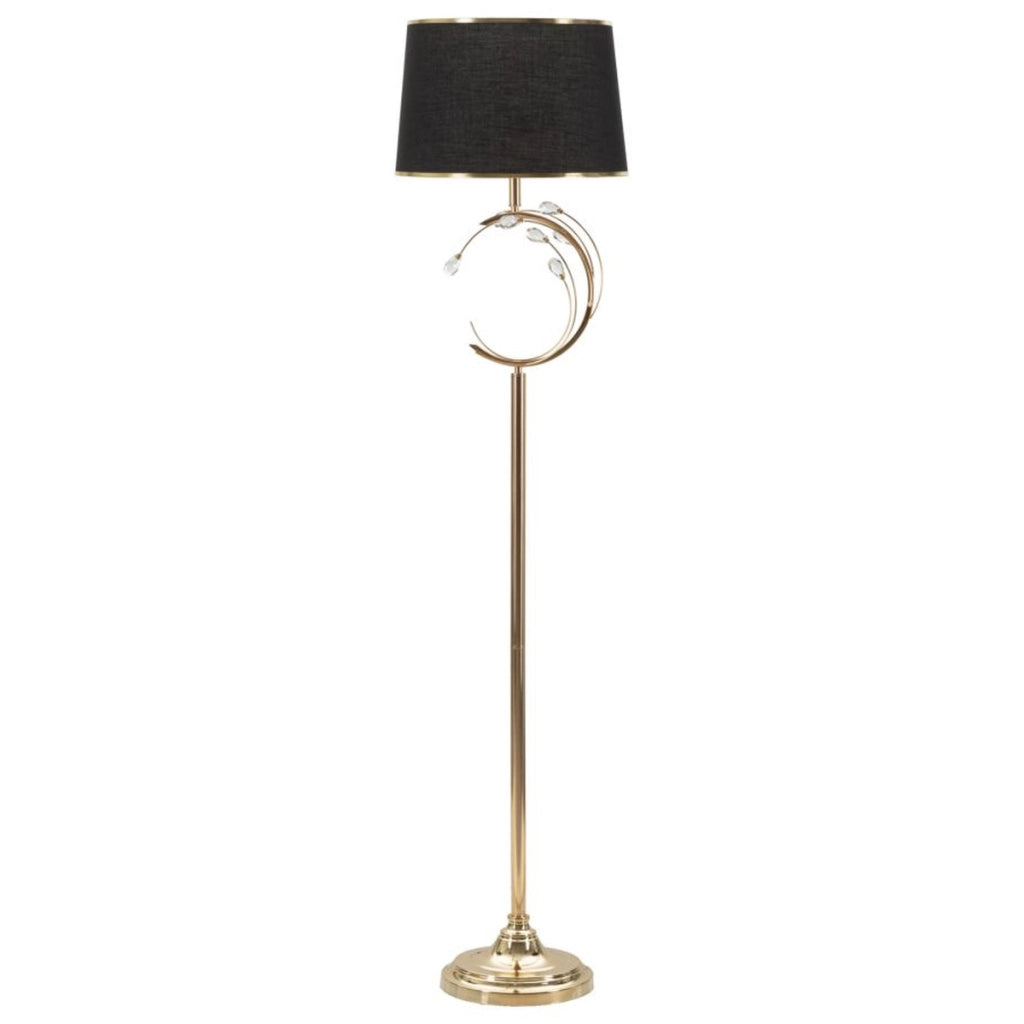 Lampada da Terra VKH210, Nero, Metallo, 38x38x160 cm