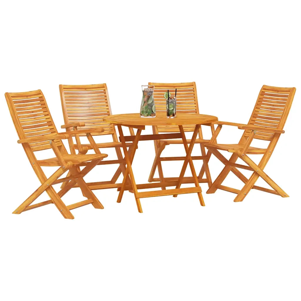 Set da Pranzo per Giardino 5 pcs Marrone 3375701