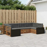 Set di divani da esterno 6 pz Naturale e Antracite 3383785