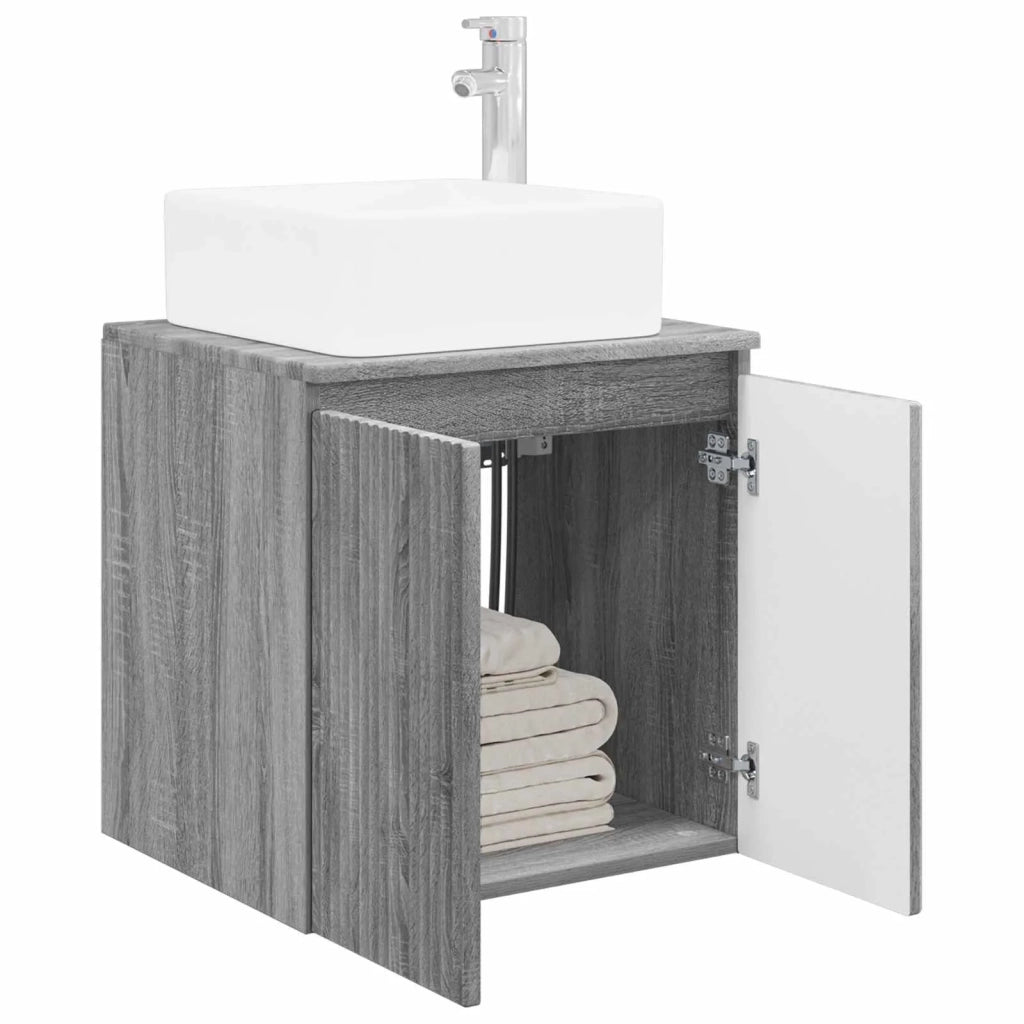 Mobile Lavabo da Parete Sonoma grigio 49,5 x 41 x 63 cm 890408