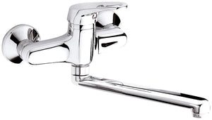 Rubinetto lavello a muro con bocca girevole - serie remix