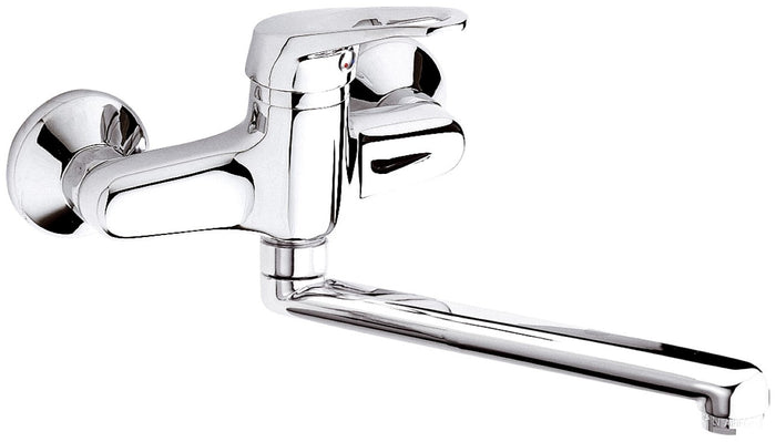 Rubinetto lavello a muro con bocca girevole - serie remix