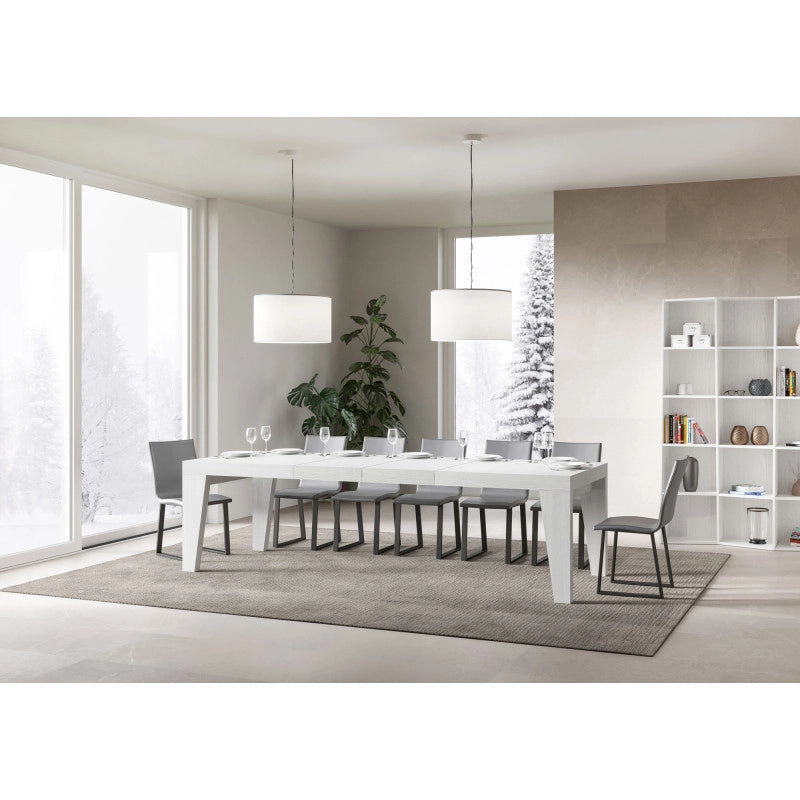 Tavolo allungabile 200/460x90 cm Naxy Premium - Bianco Frassino