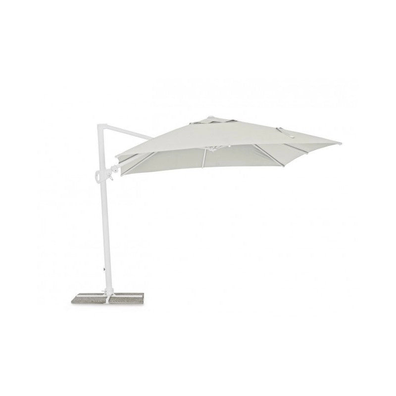 Ombrellone Eden con braccio bianco/legno naturale 3x3 m