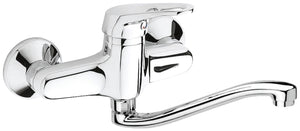 Rubinetto lavello a murocon bocca a s girevole - serie remix