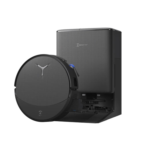 Ecovacs DEEBOT T90 PRO OMNI Robot aspirapolvere lavapavimenti, 30.000 Pa, ricarica PowerBoost, OZMO ROLLER 3.0 con TruEdge 3.0, erogazione automatica della soluzione detergente, AGENTE YIKO AI, Nero