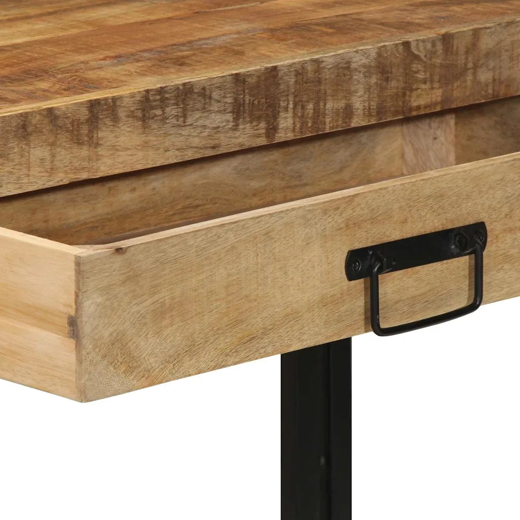 Tavolo consolle con cassetto Marrone legno massello di mango 4102733