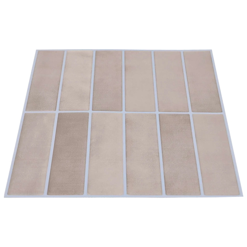 Piastrella Rettangolare 10 pcs Caffè beige 29 x 23 x 0,08 cm 42046177