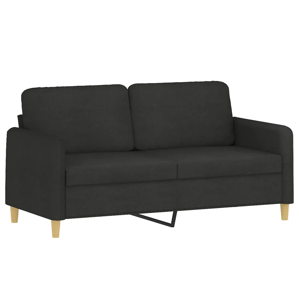 Set Divani 3 pz con Cuscini Nero in Tessuto 3202114