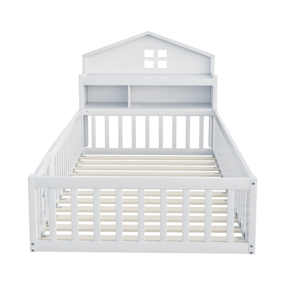 Letto bambini - Xylo - 90x200 cm contenitore bianco