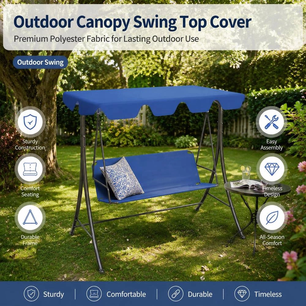 Replacement Canopy For Hollywood Swing, Blue, 188/168x145/110 Cm