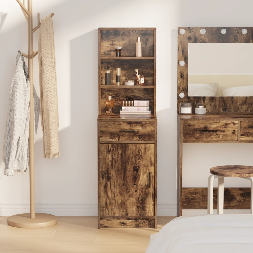 Mobile Alto in Rovere FumÃ¨, 40x41x135 cm, in Legno Ingegnerizzato