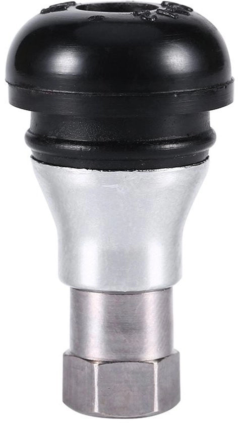 Valvola per pneumatici 11,5 mm - Gomma - Acciaio cromato - Adatto per pneumatici - Un pezzo - Stile elegante - Ventile per pneumatici