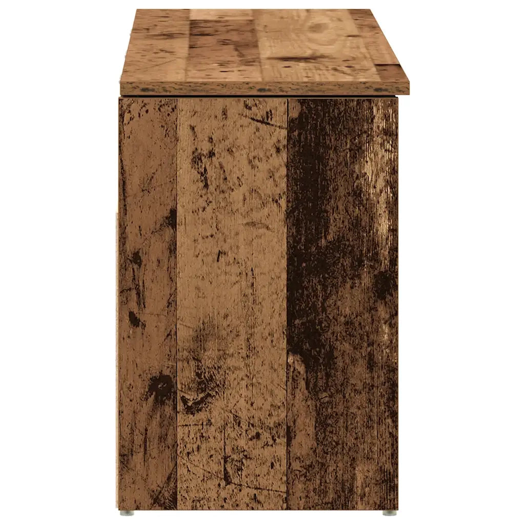 Scarpiera-Scaffale per scarpe Legno Antico 102x30,5x45 cm in Legno Multistrato