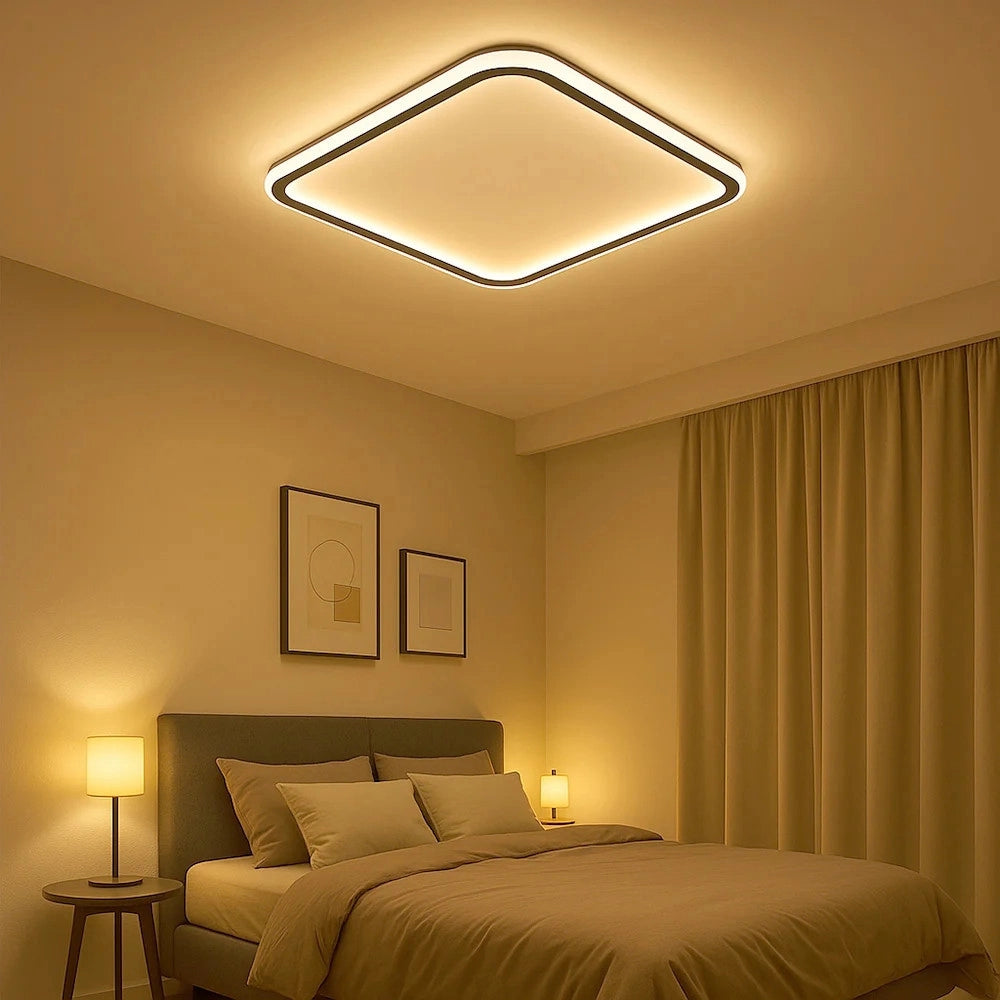 Trade Shop - Plafoniera Lampada Da Soffitto Quadrata 50w 4000lm Con Bordo Tecnologia Cct Ip20 C12-3c -