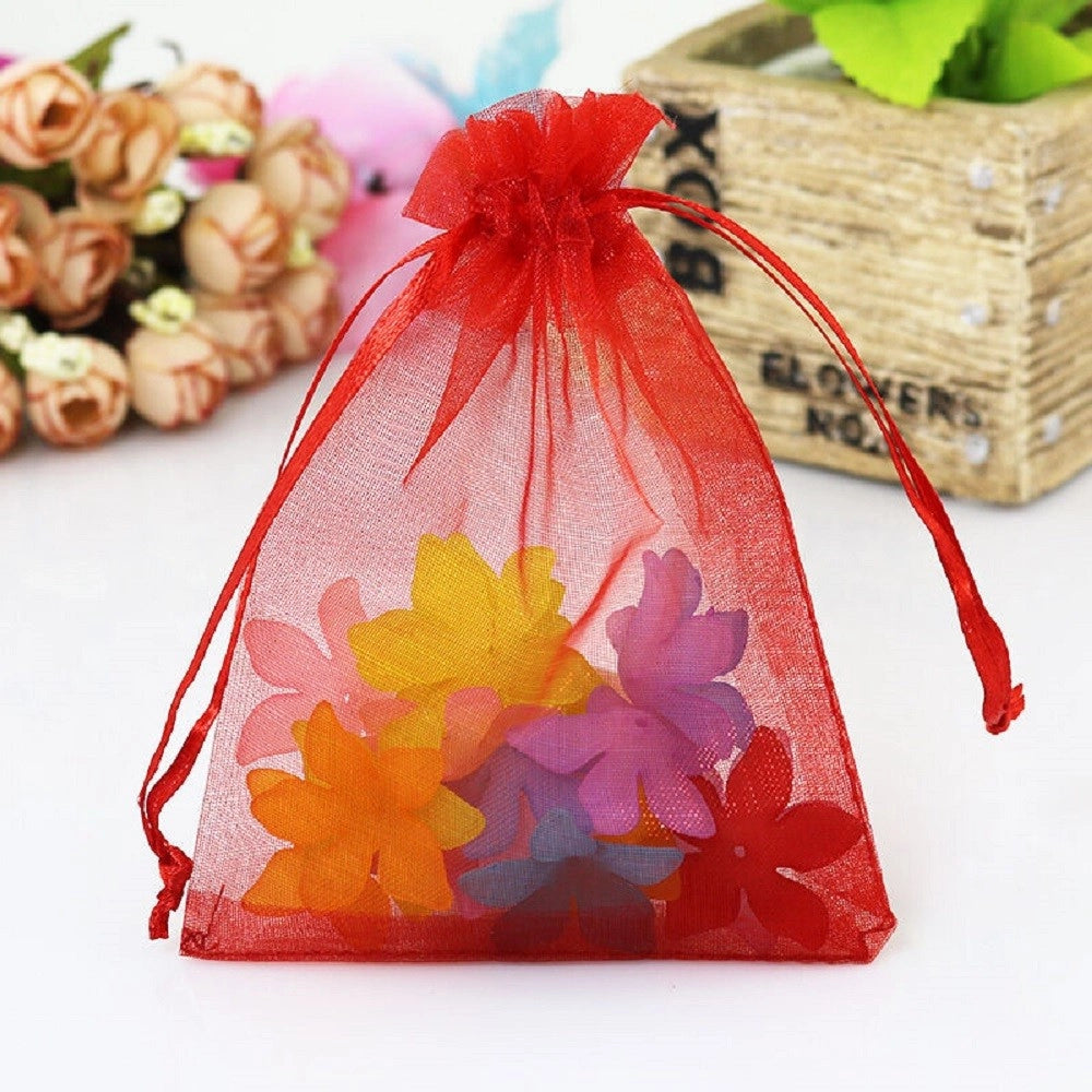 Trade Shop - 50 Veli Sacchetti Organza Tulle Per Confetti Regalo Bomboniera -