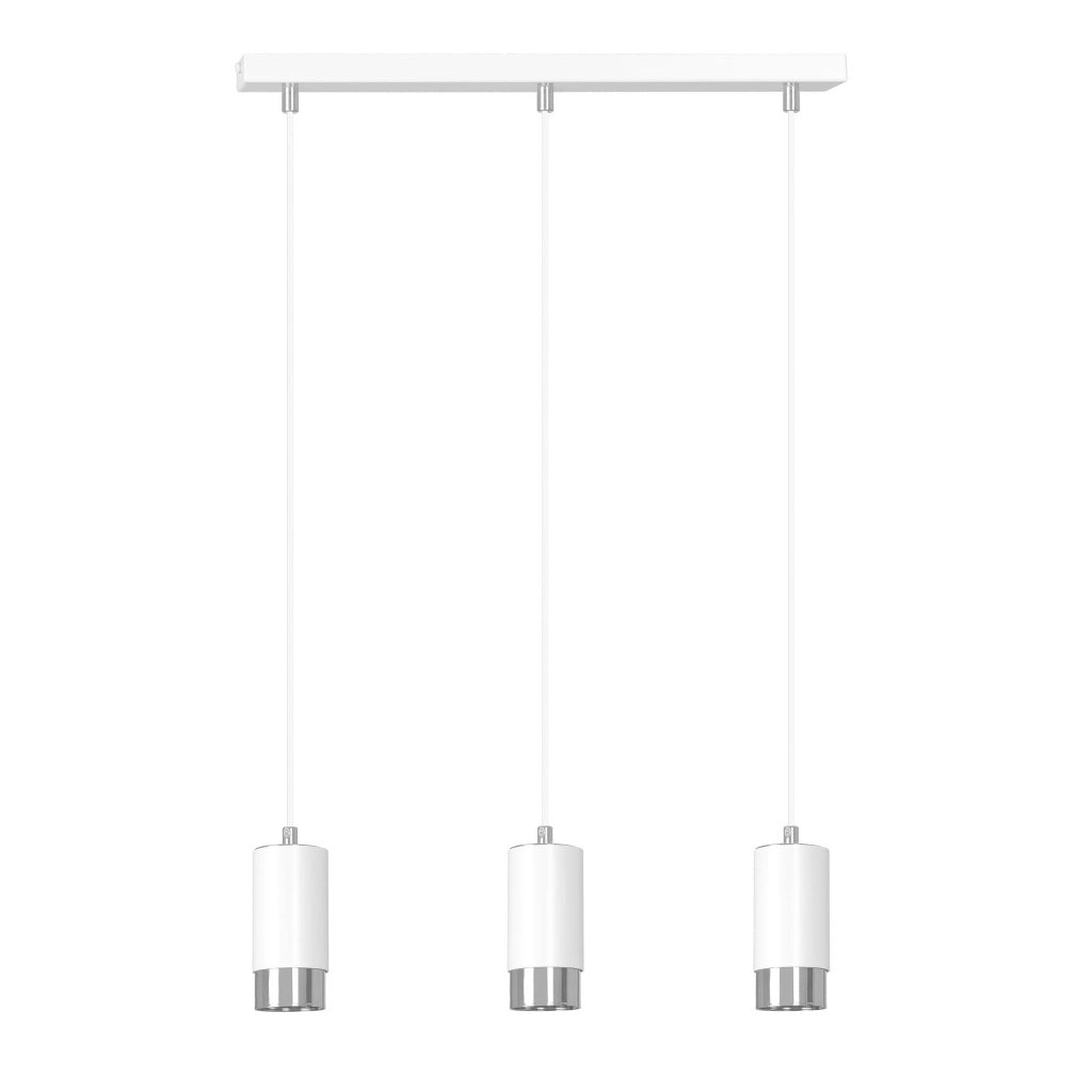 Lampadario Emibig Fumiko 3xGU10 bianco/cromo dimmerabile