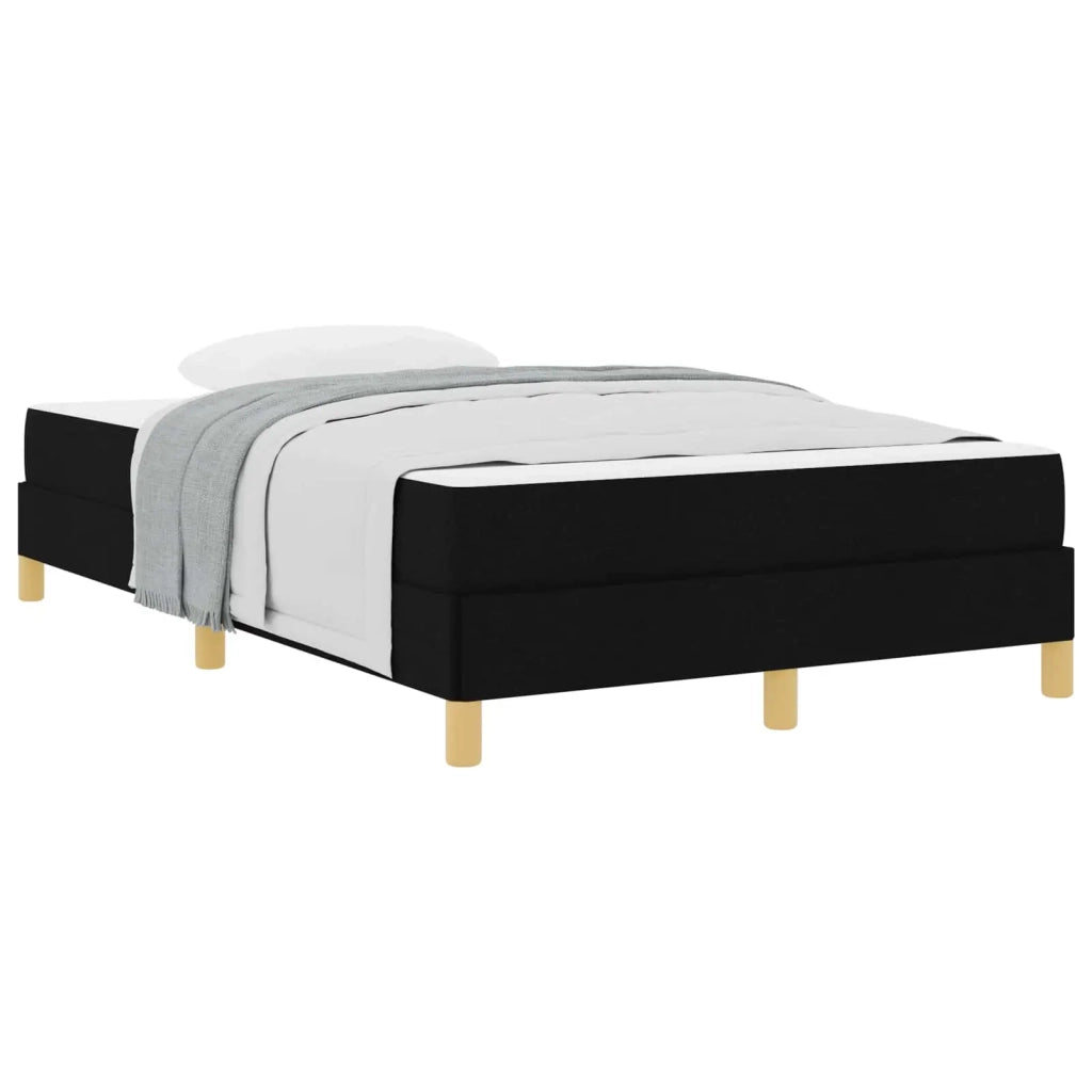 Letto a molle con materasso Nero 120 x 200 cm Tessuto
