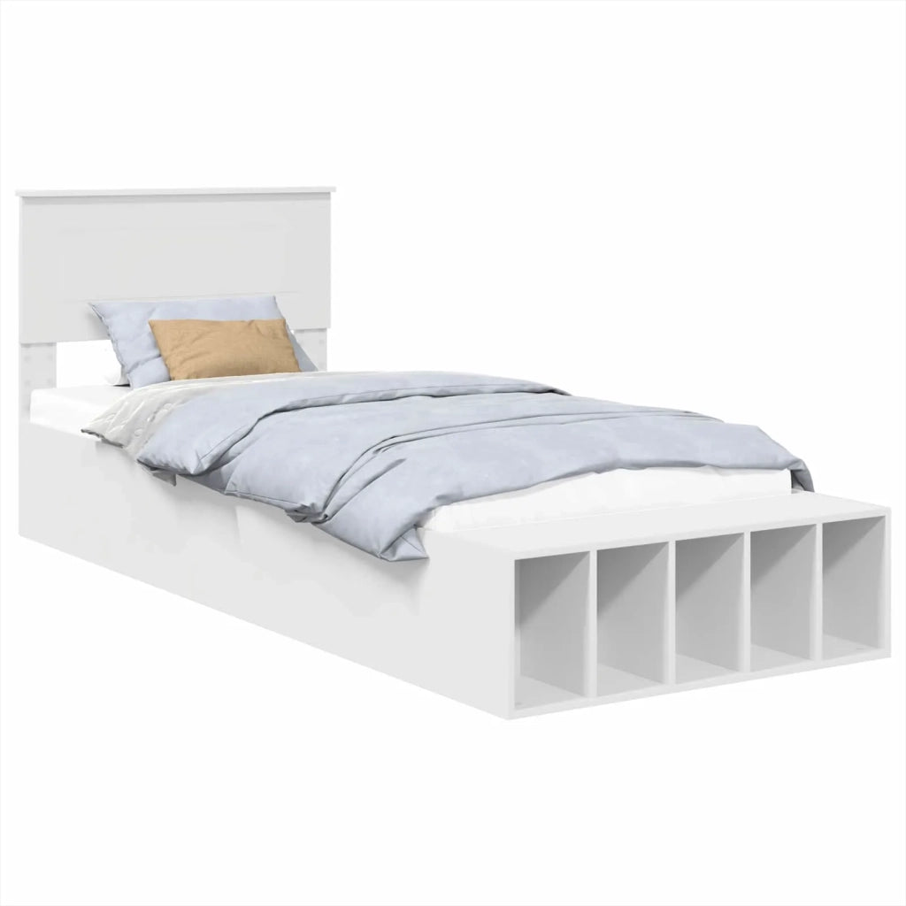 Struttura del letto Bianco 75 x 190 cm Legno multistrato