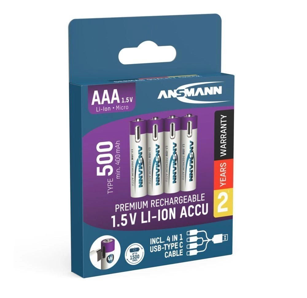 Ansmann 1311-0028 batteria per uso domestico Batteria ricaricabile Mini Stilo AAA Ioni di Litio