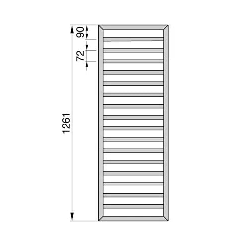 Termoarredo Zehnder Subway nero opaco 126x45 cm