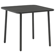 Tavolo da Giardino Grigio Scuro 80x80x72 cm in Acciaio cod mxl 59330