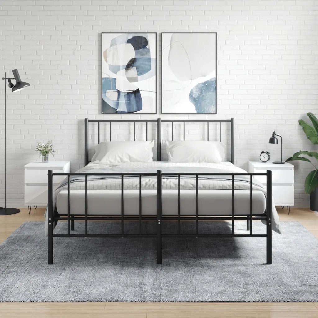 Set di 2 Comodini | Armadio da Notte | Mobiletto da notte Bianchi 40x35x50 cm in Legno Multistrato