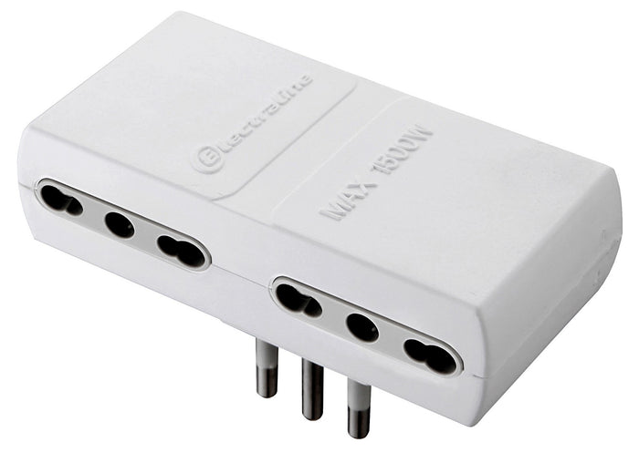 adattatore piatto 16a-4pr-bipasso figura 12 bianco cod:ferx.479