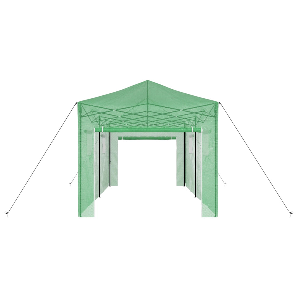 Serra con ingresso e struttura pop-up Verde 580x290x315 cm Acciaio