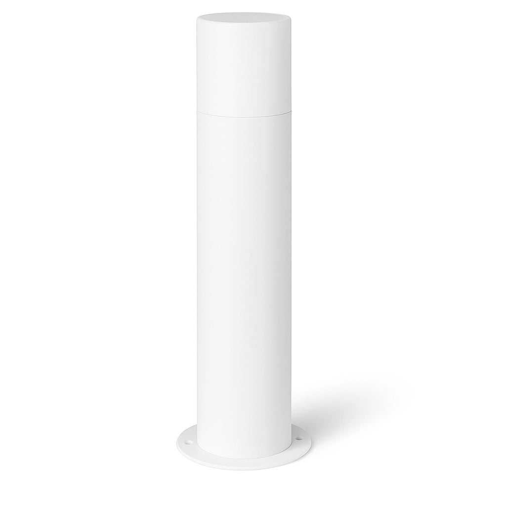 Lampione paletto da giardino esterno in alluminio con attacco E27 IP54 impermeabile moderno Color: Bianco
