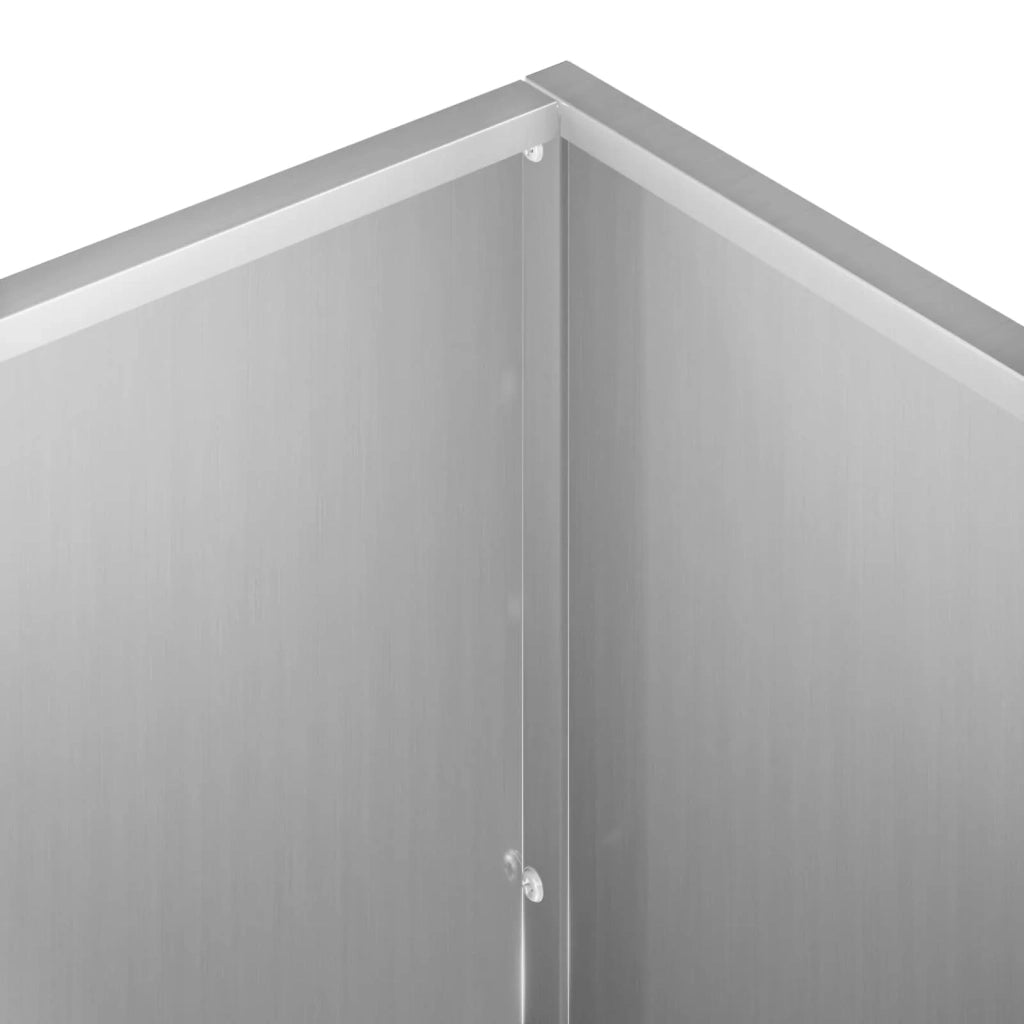 Vaso da giardino Argento 40 x 40 x 75 cm Acciaio zincato 8005382