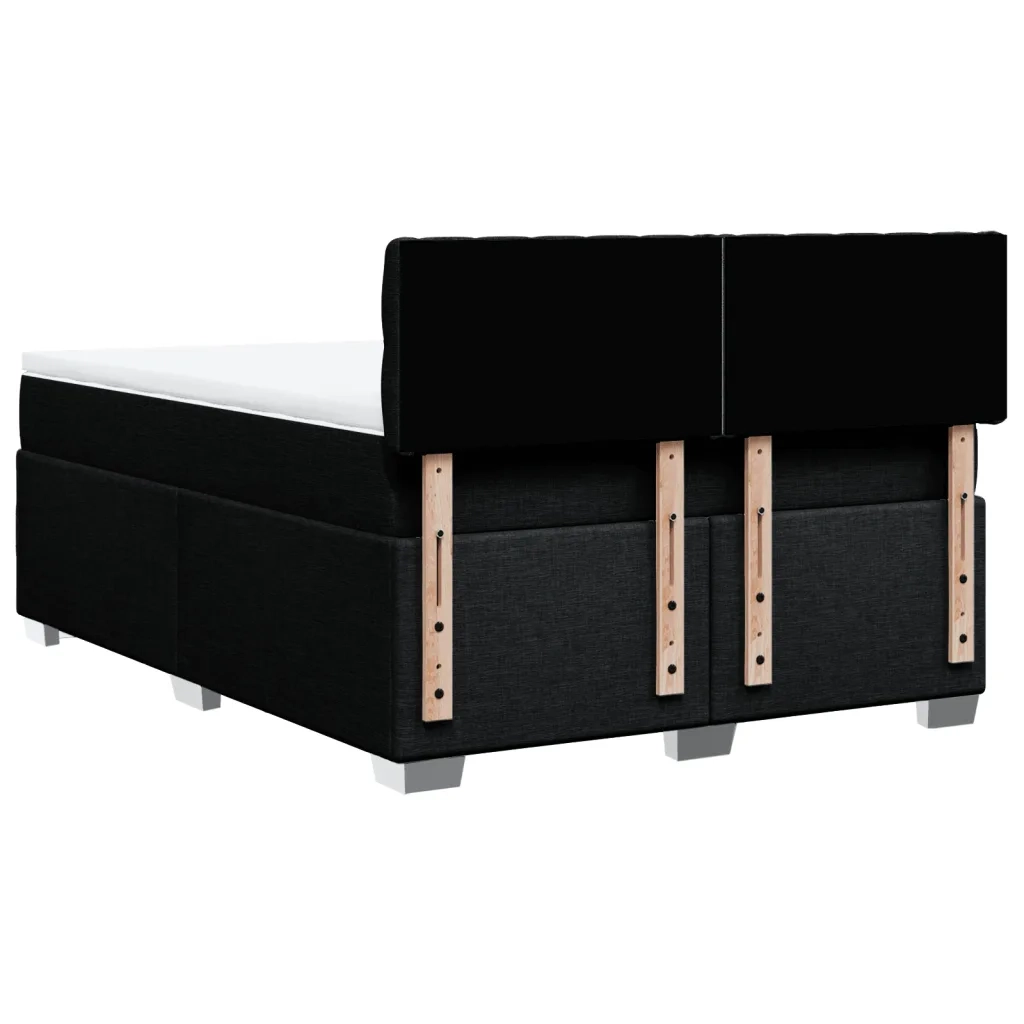 Giroletto a Molle con Materasso Nero 140x190 cm in Tessuto 3285892