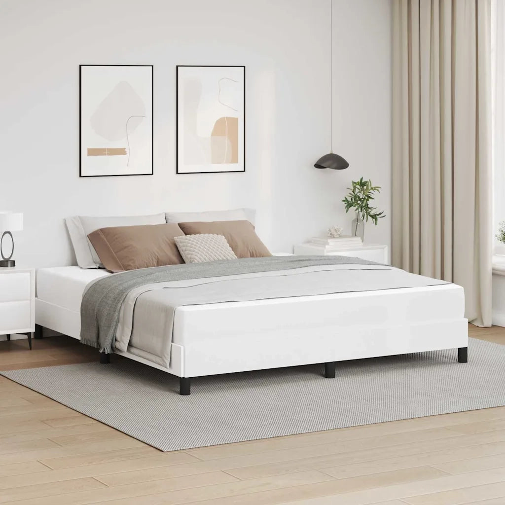 Struttura del letto Bianco Puro 180 x 200 cm Tessuto