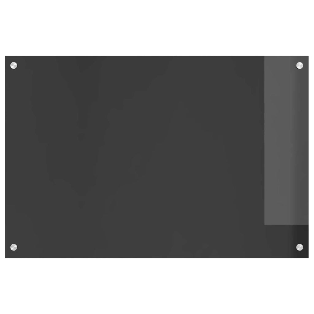 Paraschizzi moderno per cucina 90 x 60 x 0,6 cm resistente al calore facile da installare vetro temperato grigio scuro 02_0058455