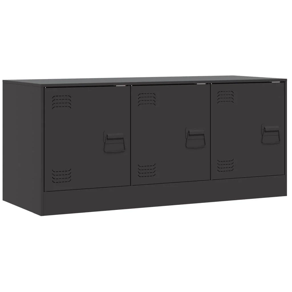Mobile TV multimediale mensola TV credenza TV per sala da pranzo soggiorno camera da letto 99 x 39 x 44 cm acciaio nero 02_0026370