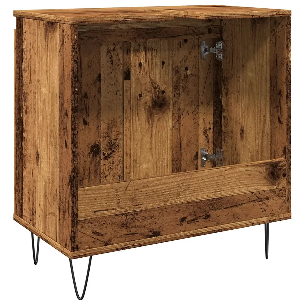 Mobile da Bagno Legno Vecchio 58x33x60 cm in Truciolato