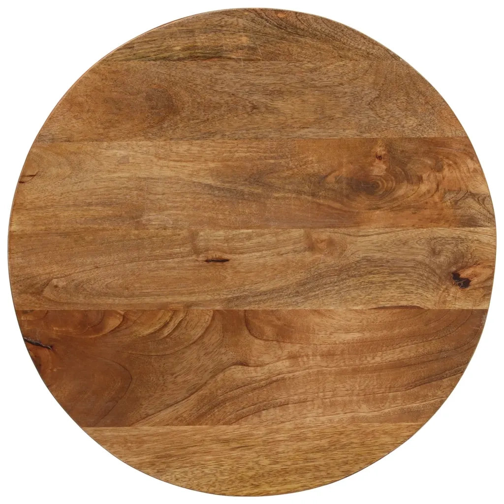 Piano per Tavolo Ã˜ 60x3,8 cm Rotondo in Legno Massello di Mangocod mxl 92516
