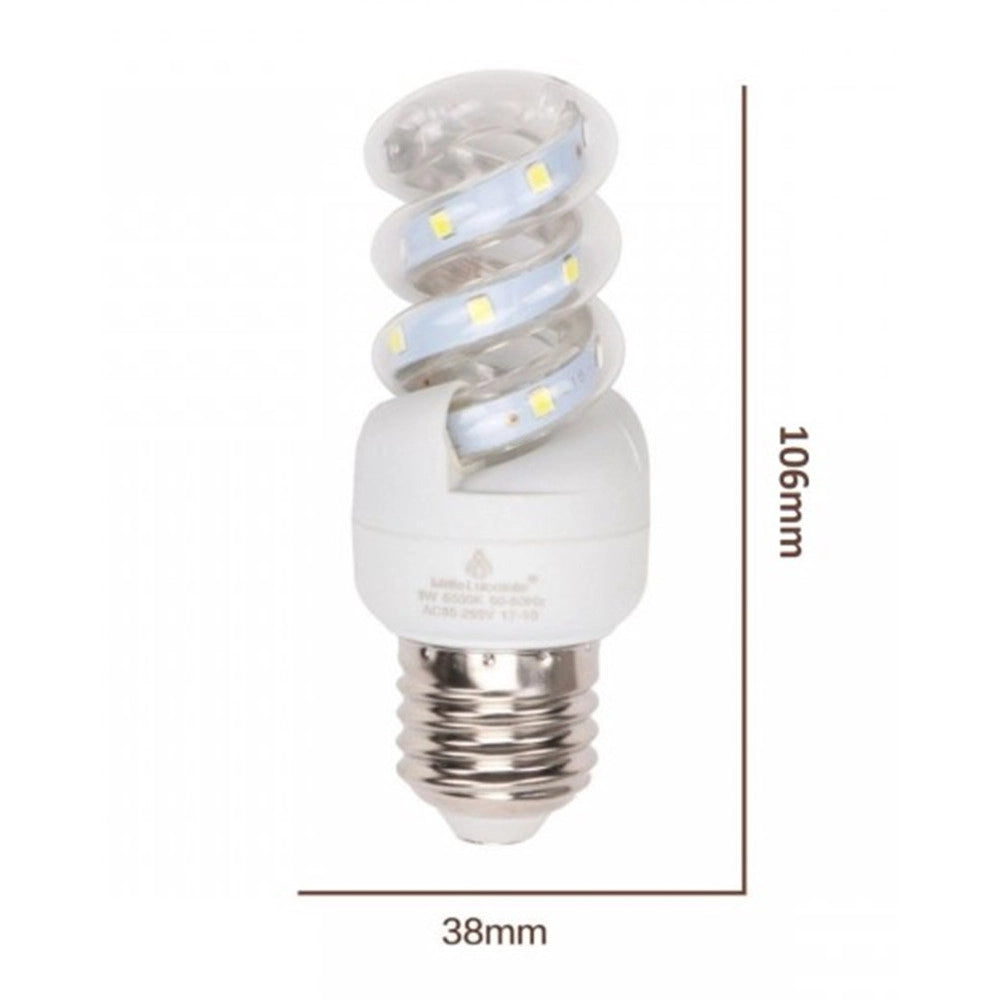 Trade Shop - Lampadina Led E27 5w 475lm Tortiglione Vortice Spirale Luce Fredda Naturale Calda -