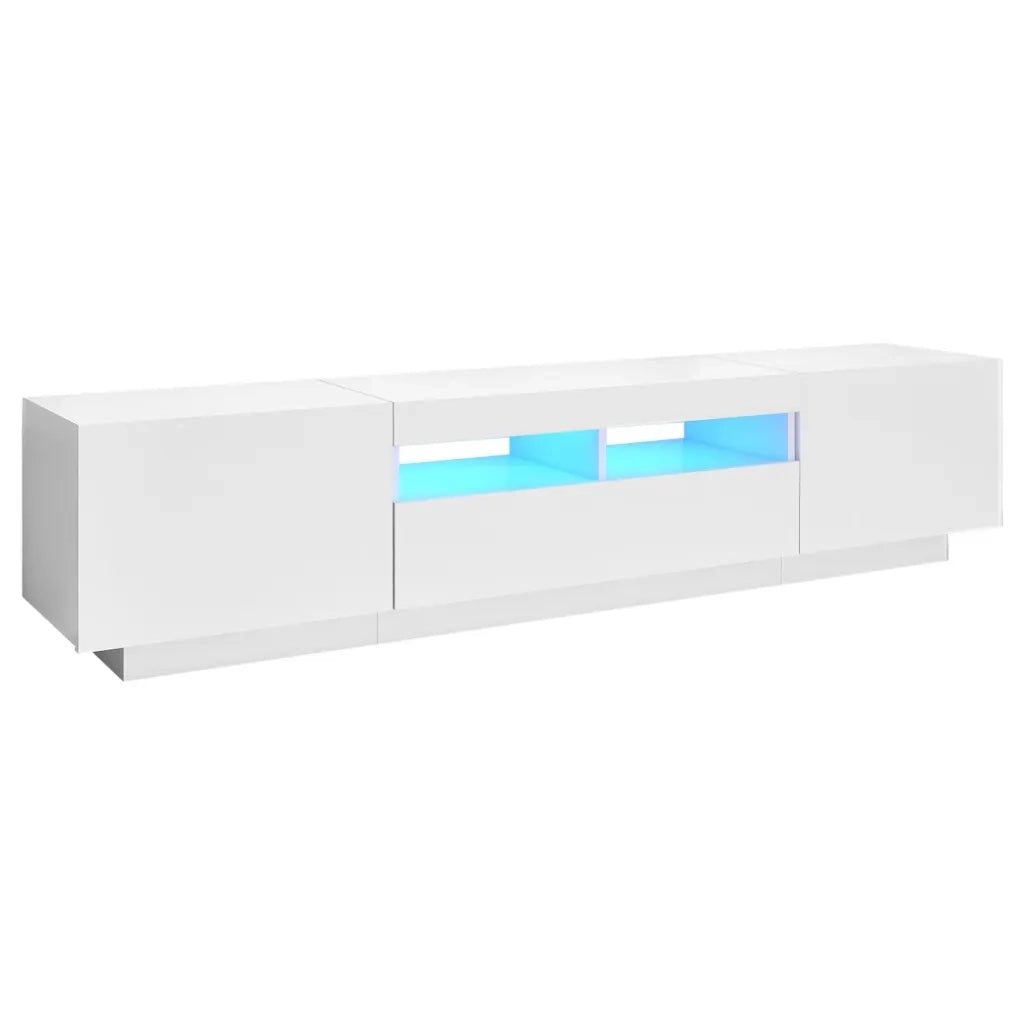 Mobile Porta TV con Luci LED Bianco 180x35x40 cm cod mxl 34036