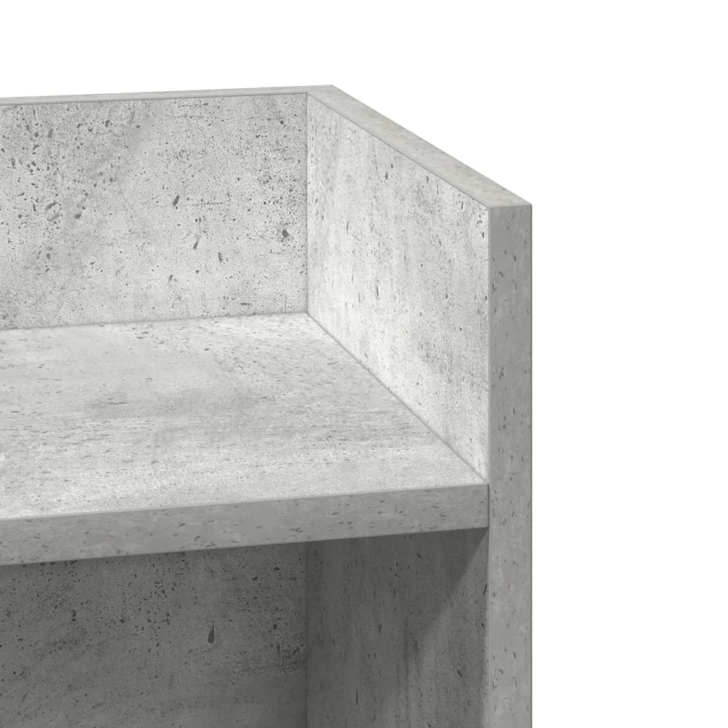 Tavolini Laterali 2 pz con Ripiano Grigio Cemento 25,5x27x60 cm 858549