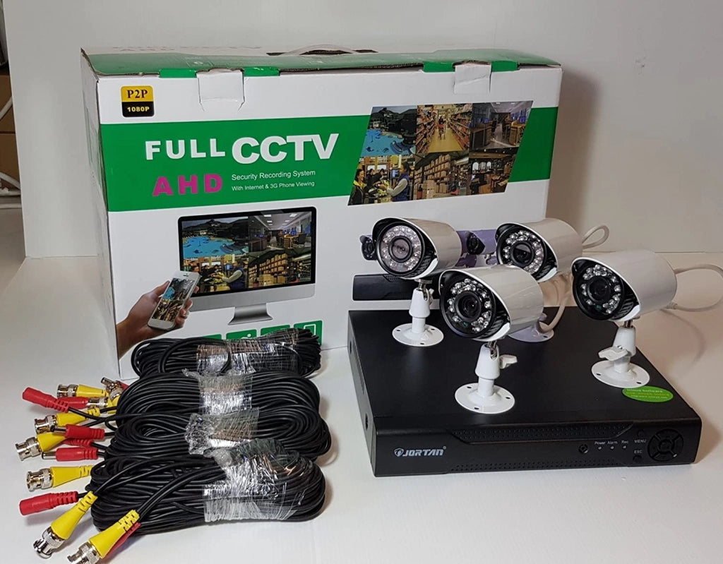 KIT VIDEOSORVEGLIANZA AHD IP CLOUD DVR 4 CANALI 4 TELECAMERE HD INFRAROSSI - ZENCOCCO