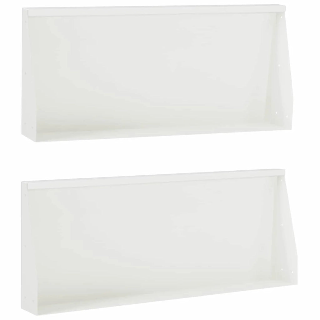 Muro di contenimento 2 pz 100 x 12 x 50 cm Acciaio Bianco 8015151