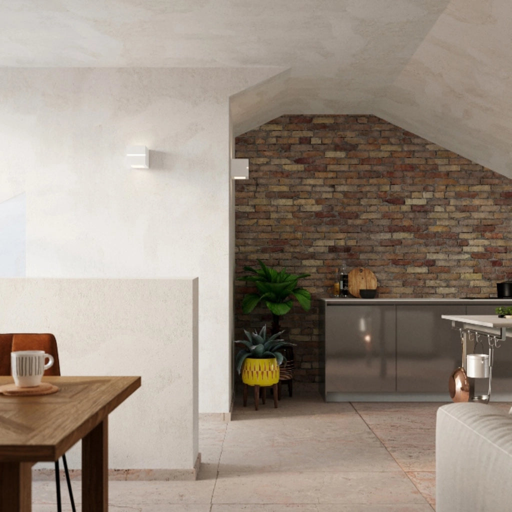 Applique in ceramica bianca Pure Lume Regulo Line E27
