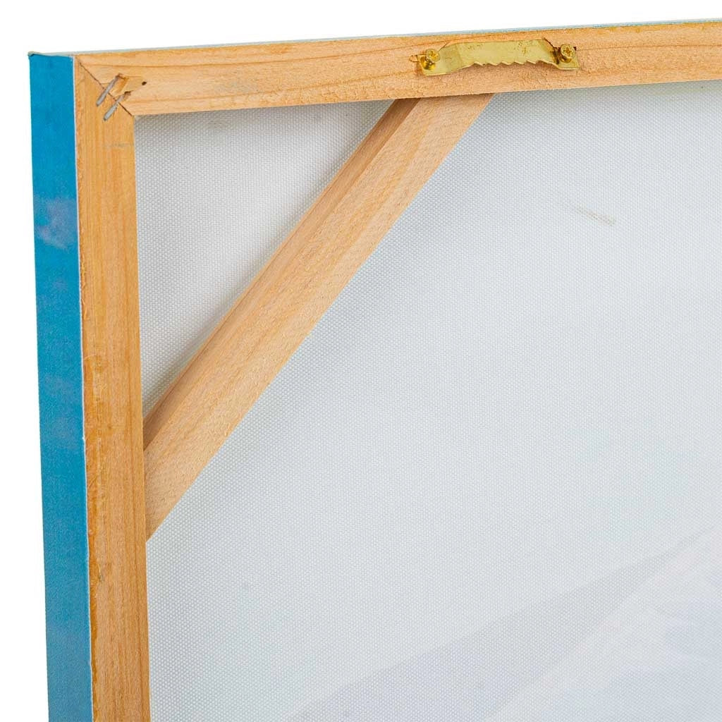 Quadro dipinto a mano con rilievo blu 60x120x3h