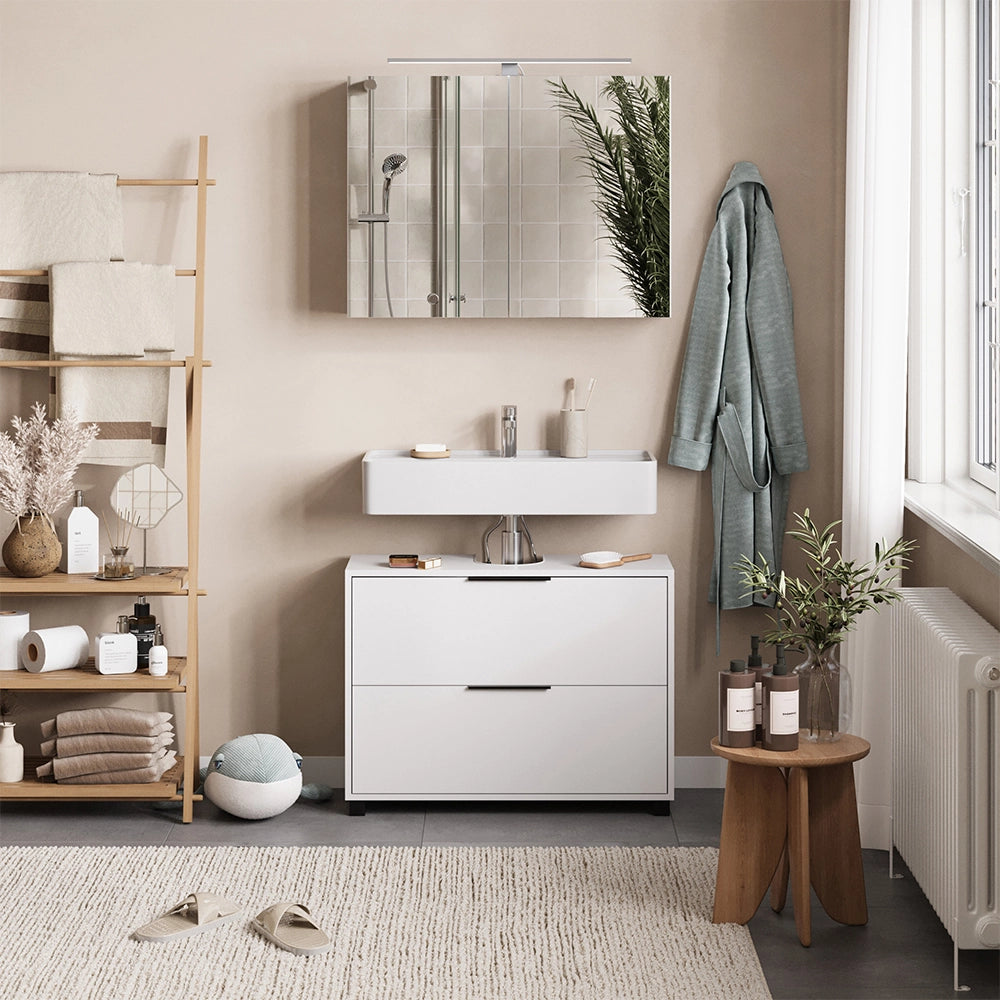 Vicco Set di mobili da bagno Bianco 2 parti