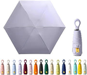 Parapluo Compattibile - Mini Paraplu - Ripiegabile - Leggero - Protezione UV 99,9% - Resistente allo Shock - Parapluo da Viaggio